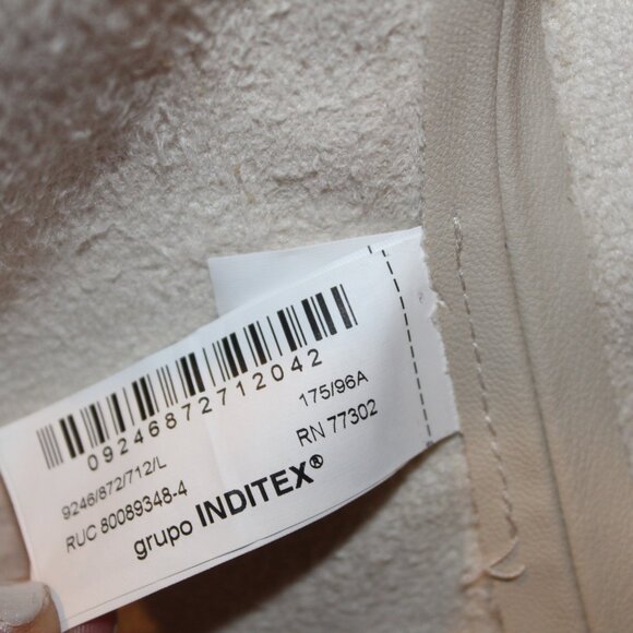 ZARA FAUX LEATHER SHIRT SHACKET NWT Tailored with Button Front-Lrg - Picture 9 of 11